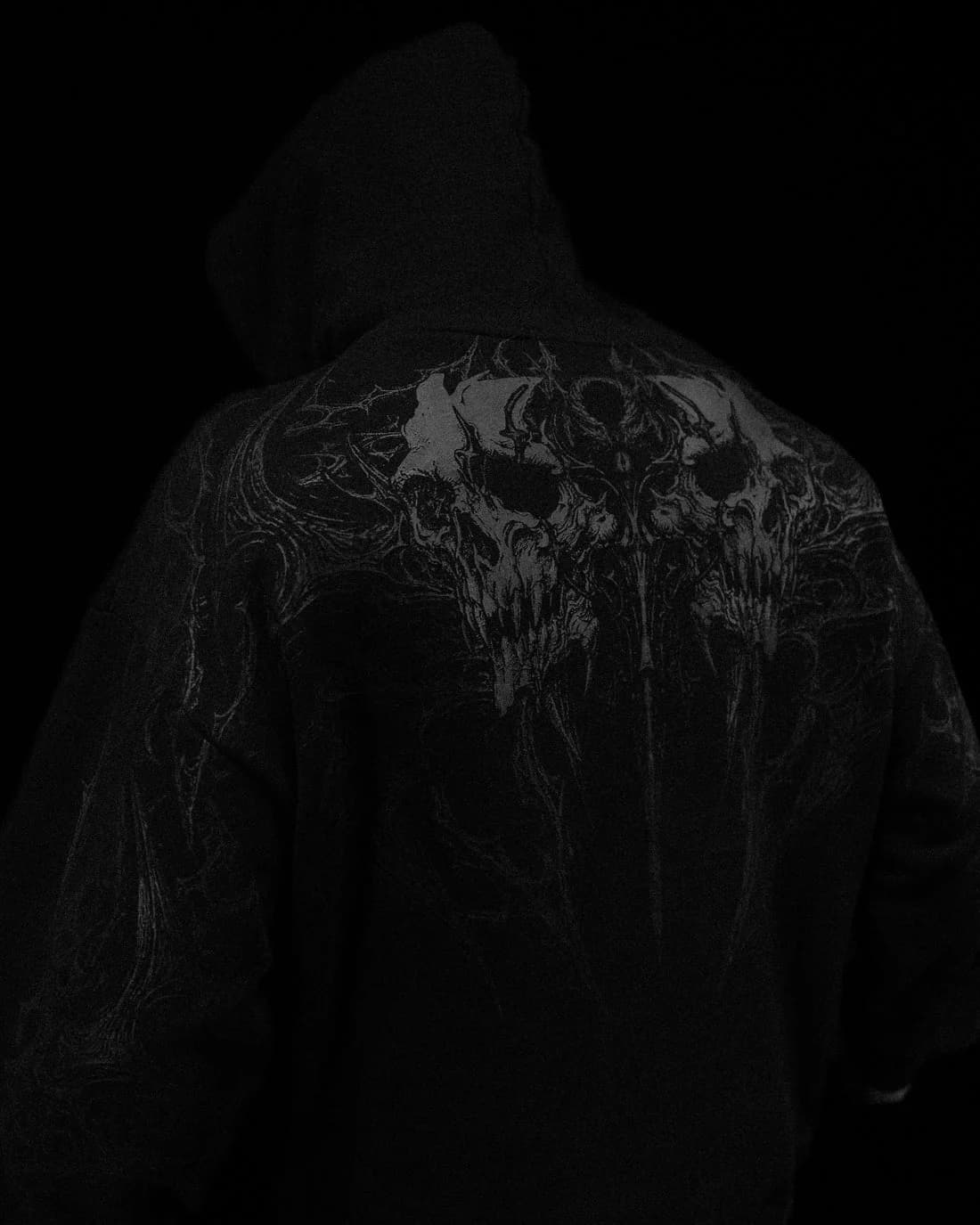 Hoodie Gotica full black