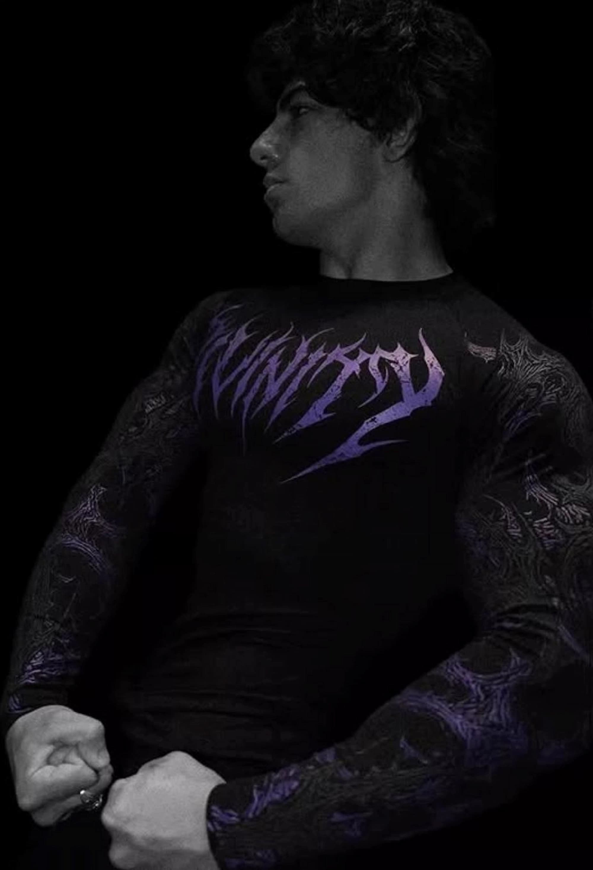 Breathe divinity manga larga morado con negro