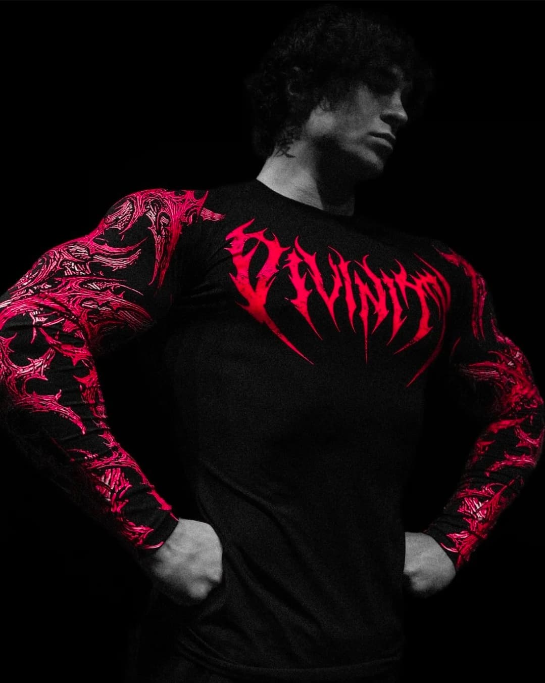 Breathe divinity manga larga rojo oscuro